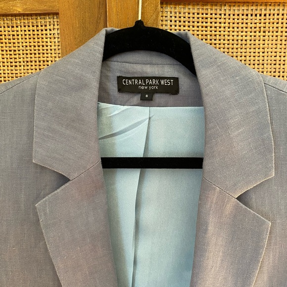 Central Park West Blue Tailored Blazer - Picture 7 of 8